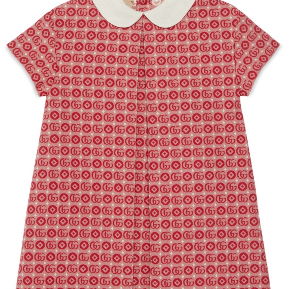 Gucci Red white collar Dress. Worn once for 2 hours&take it to cleaners.Like new